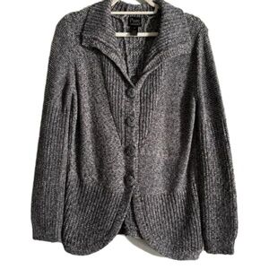 Pure Handknit 100% Cotton button up knit cardigan size M